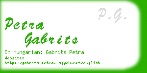 petra gabrits business card